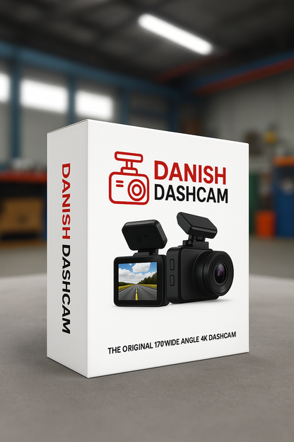 Det Originale Danish Dashcam 4K – Se Alt, Bevis Alt (4K-kvalitet, GPS & WiFi – inkl. kompakt 2,45" skærm)